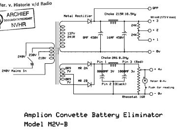 Amplion MV2B schematic circuit diagram